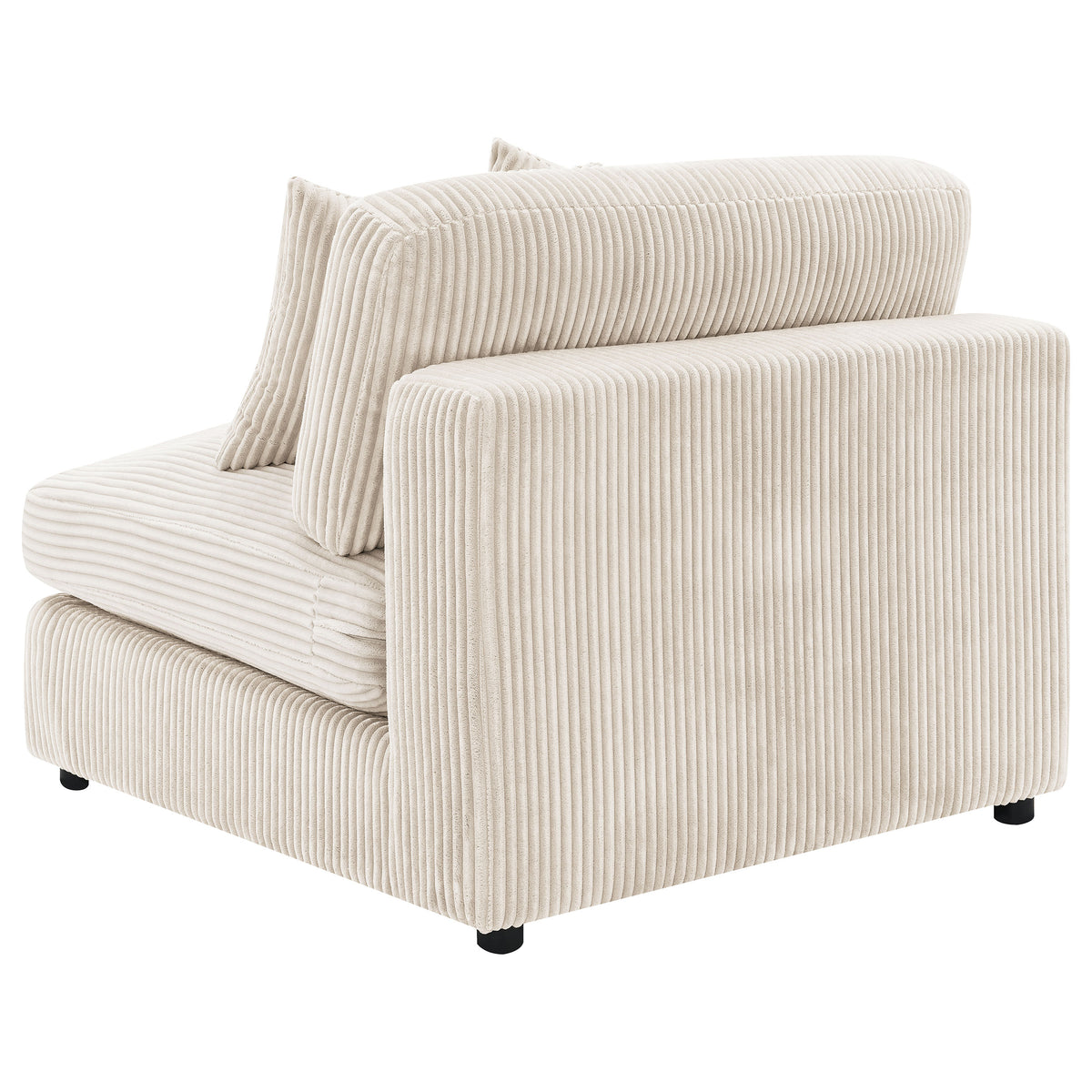 Blaine Corduroy Armless Chair with Reversible Cushions - Sand
