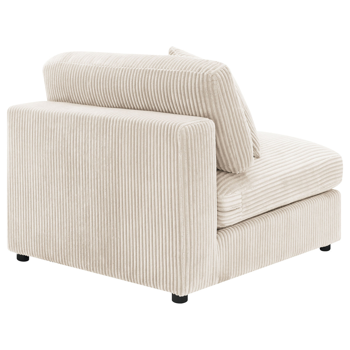 Blaine Corduroy Armless Chair with Reversible Cushions - Sand