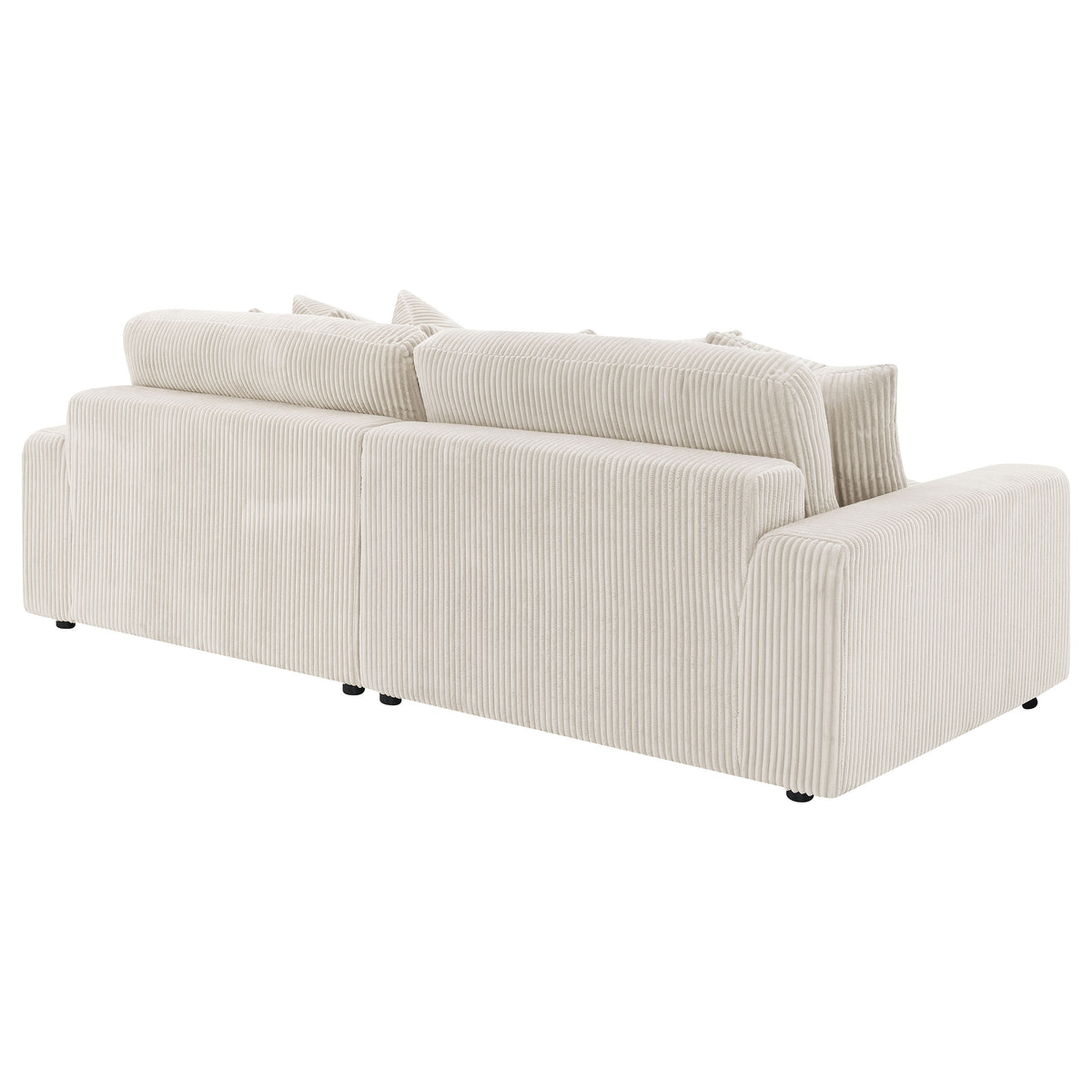 Blaine 2-Piece Corduroy Reversible Chaise Sectional Sofa - Sand