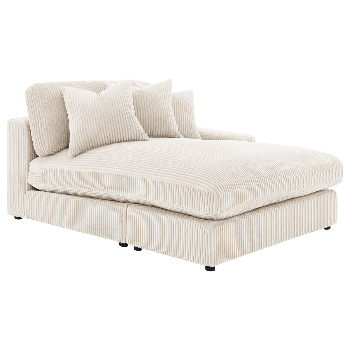 Blaine 2-Piece Corduroy Reversible Chaise Sectional Sofa - Sand
