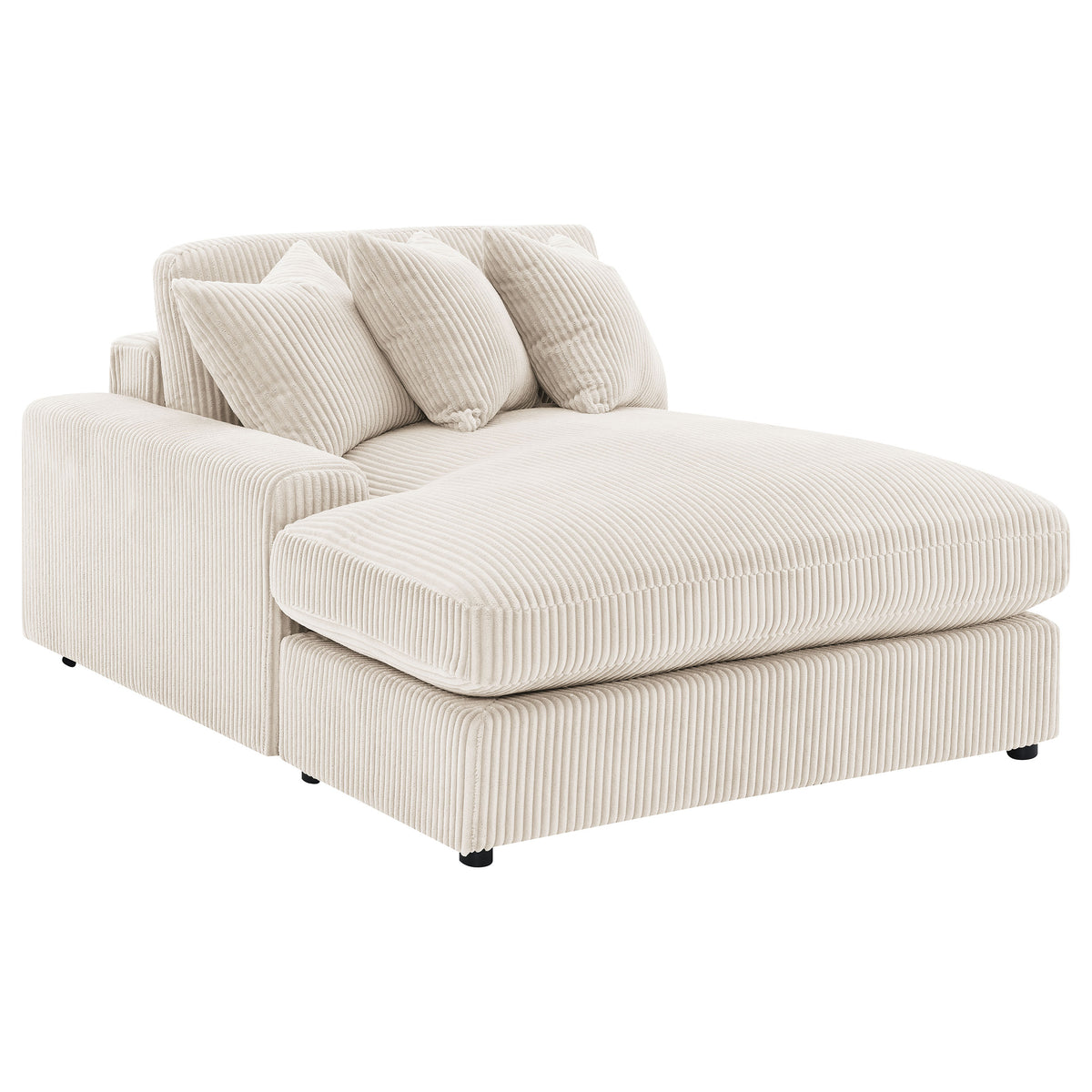 Blaine 2-Piece Corduroy Reversible Chaise Sectional Sofa - Sand