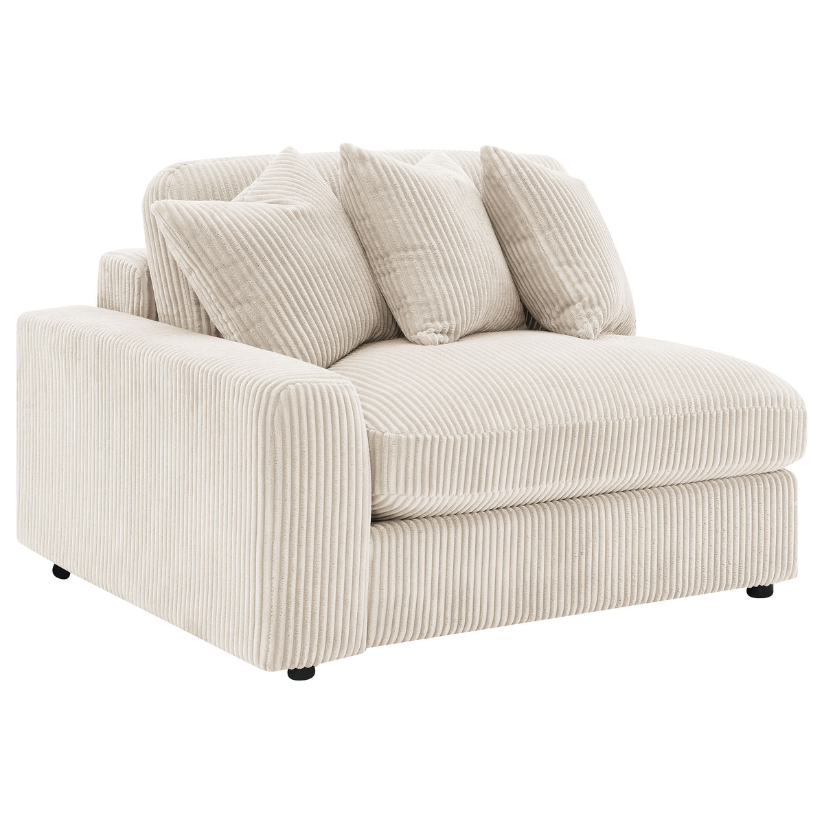 Blaine 2-Piece Corduroy Reversible Chaise Sectional Sofa - Sand