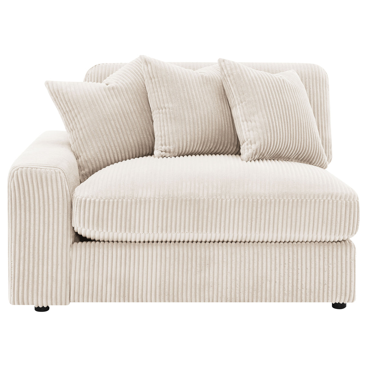 Blaine 2-Piece Corduroy Reversible Chaise Sectional Sofa - Sand