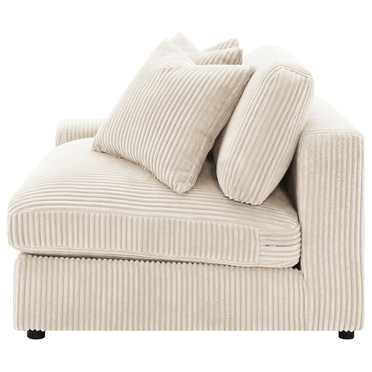 Blaine 2-Piece Corduroy Reversible Chaise Sectional Sofa - Sand