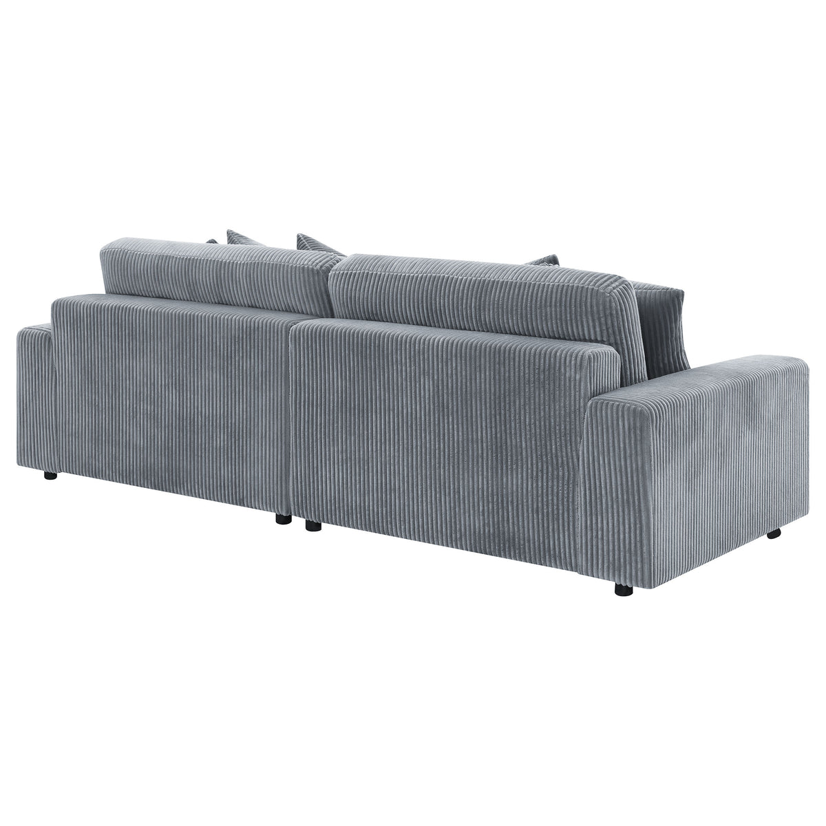 Blaine 2-Piece Corduroy Reversible Chaise Sectional Sofa - Fog