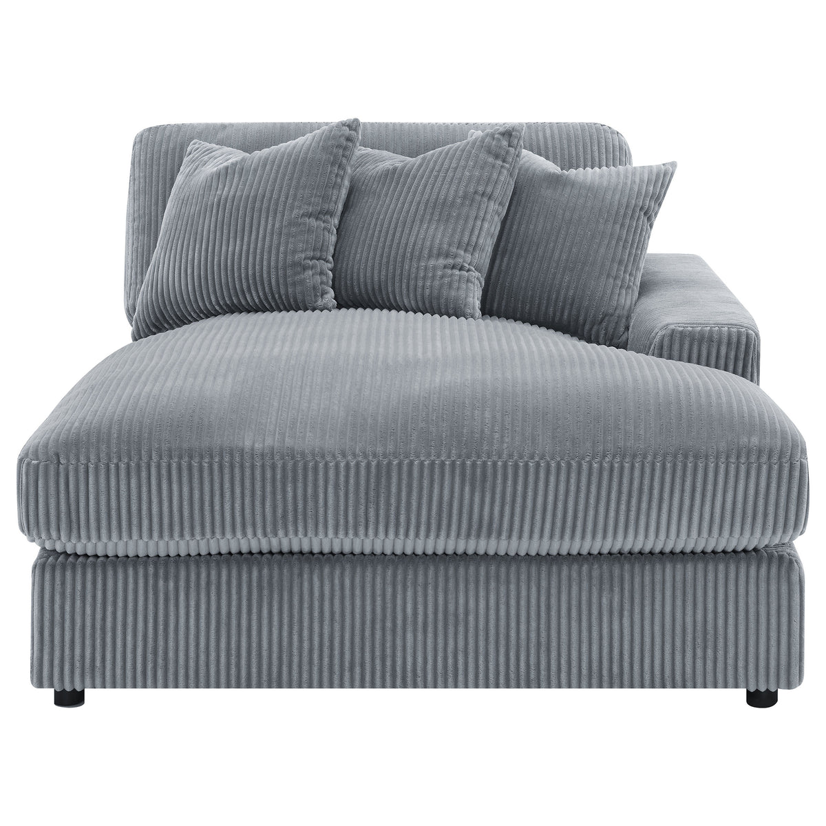 Blaine 2-Piece Corduroy Reversible Chaise Sectional Sofa - Fog