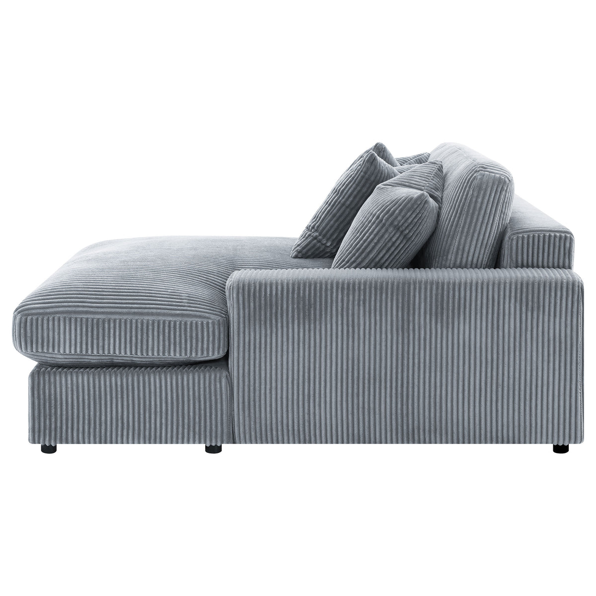 Blaine 2-Piece Corduroy Reversible Chaise Sectional Sofa - Fog
