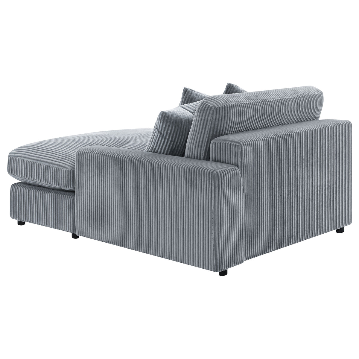 Blaine 2-Piece Corduroy Reversible Chaise Sectional Sofa - Fog