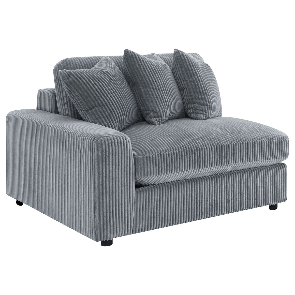 Blaine 2-Piece Corduroy Reversible Chaise Sectional Sofa - Fog
