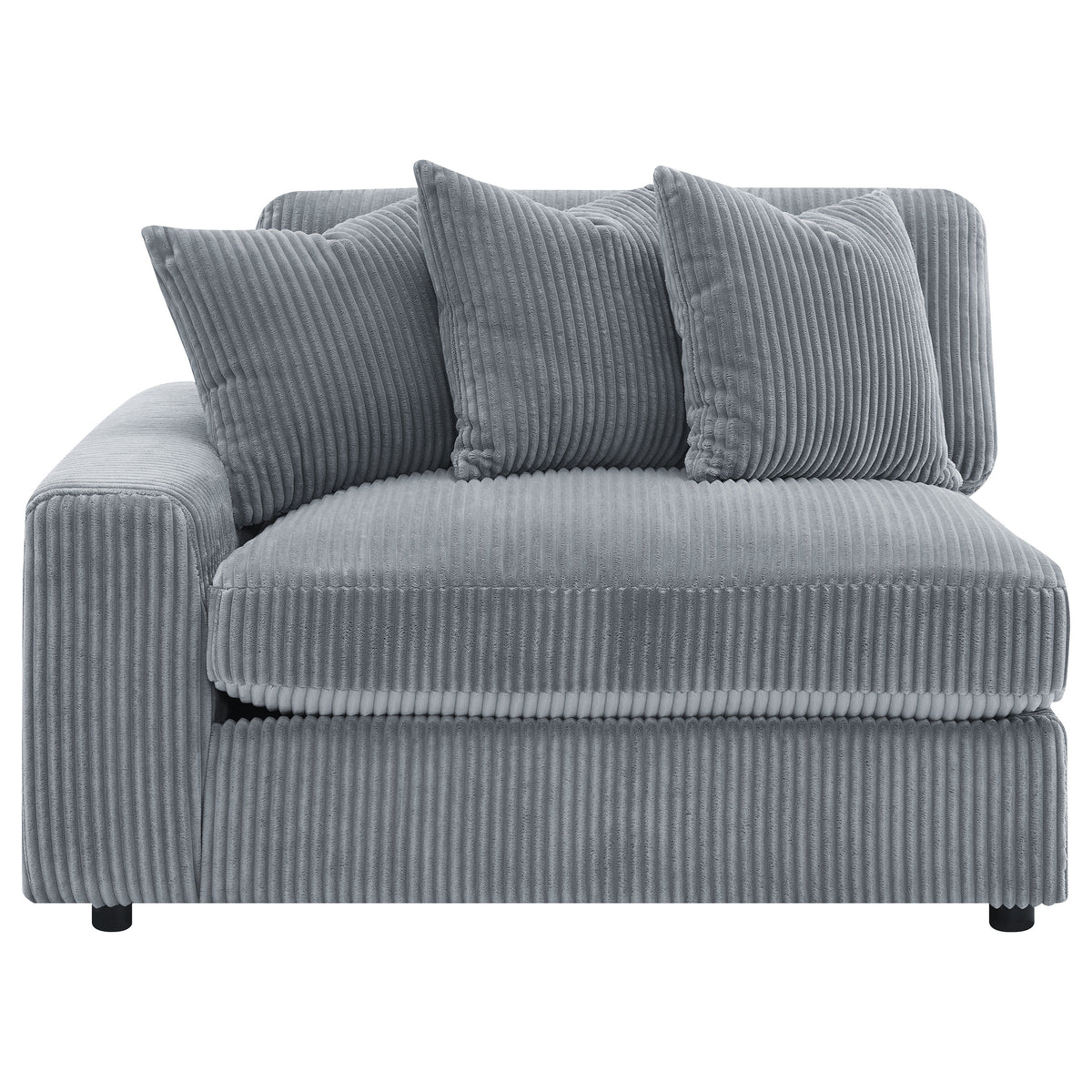 Blaine 2-Piece Corduroy Reversible Chaise Sectional Sofa - Fog