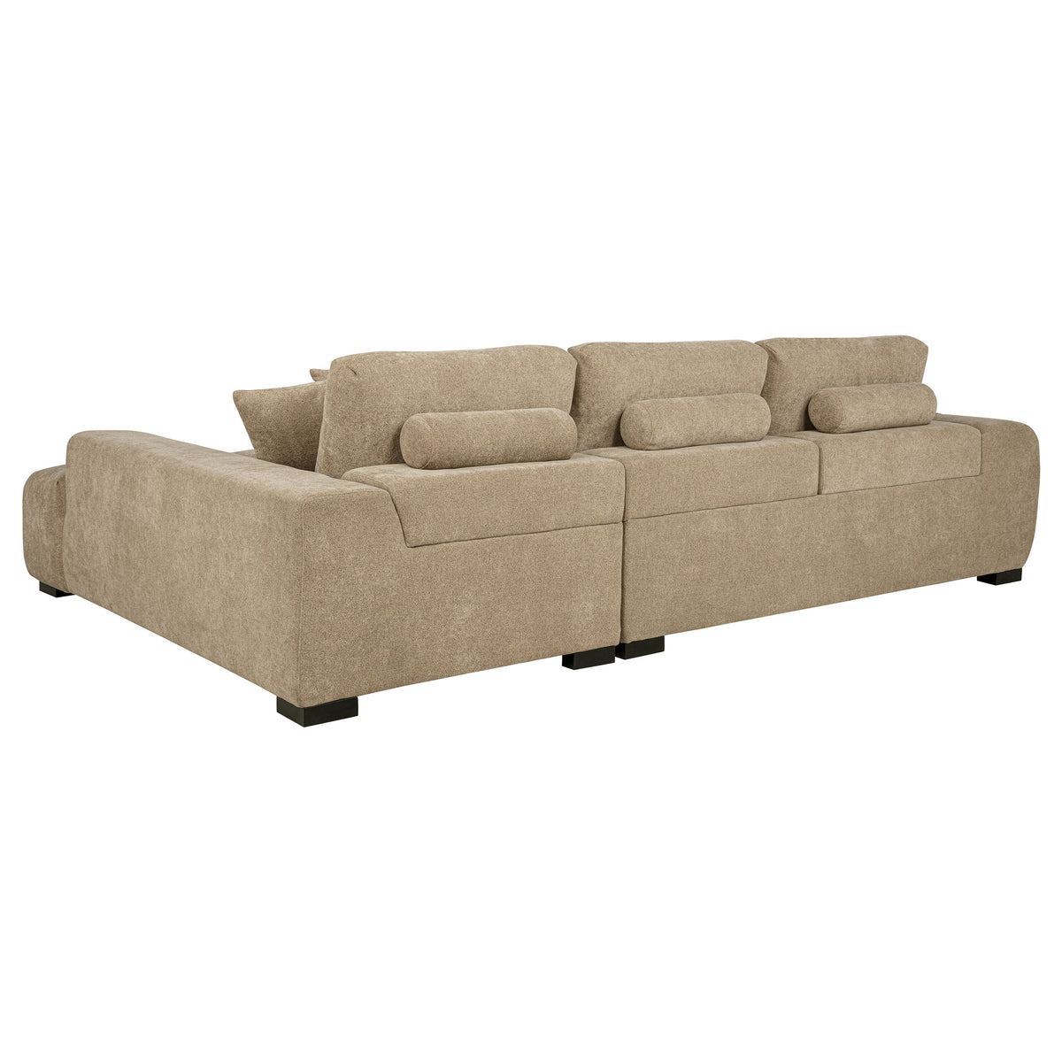 Octavia Tufted 2-Piece Sectional Chaise Sofa - Camel