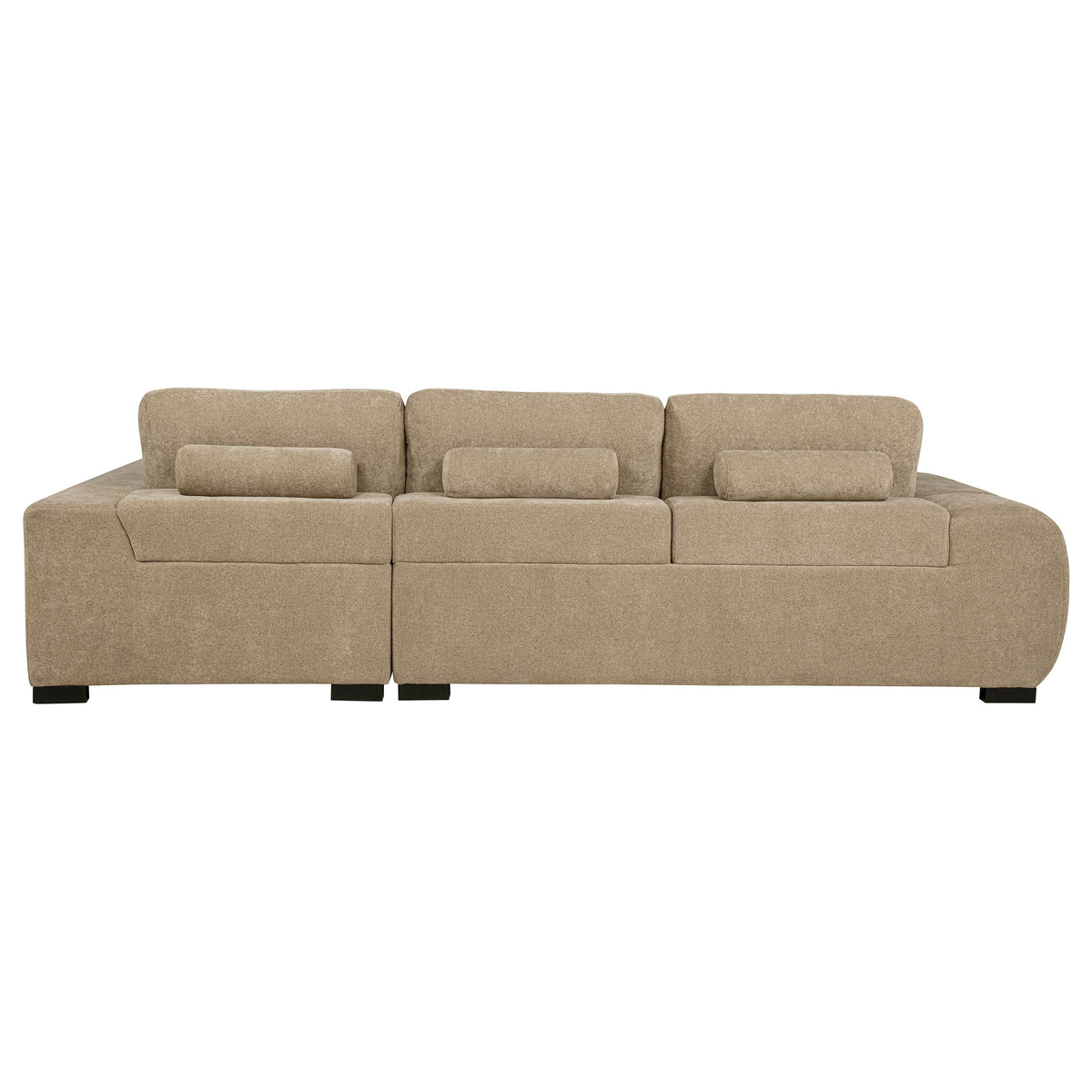 Octavia Tufted 2-Piece Sectional Chaise Sofa - Camel