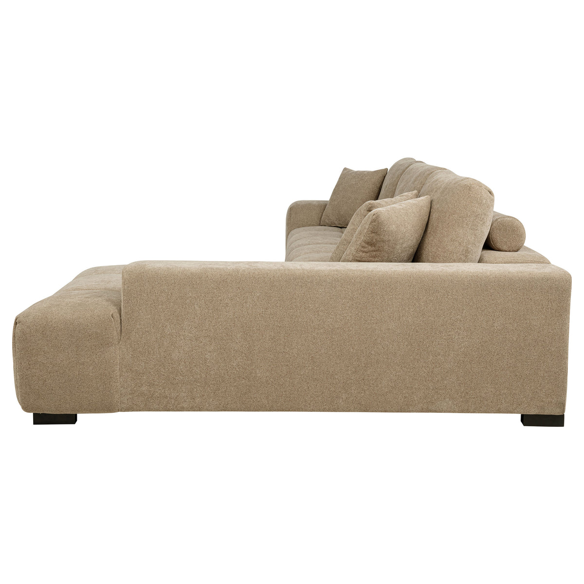 Octavia Tufted 2-Piece Sectional Chaise Sofa - Camel