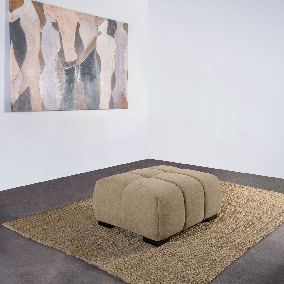 Octavia Tufted Upholstered Rectangular Ottoman - Camel