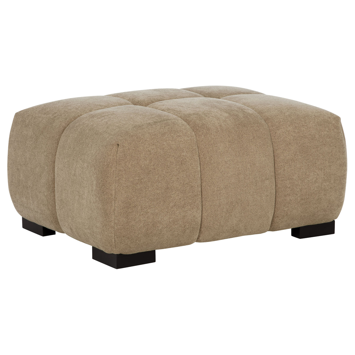 Octavia Tufted Upholstered Rectangular Ottoman - Camel