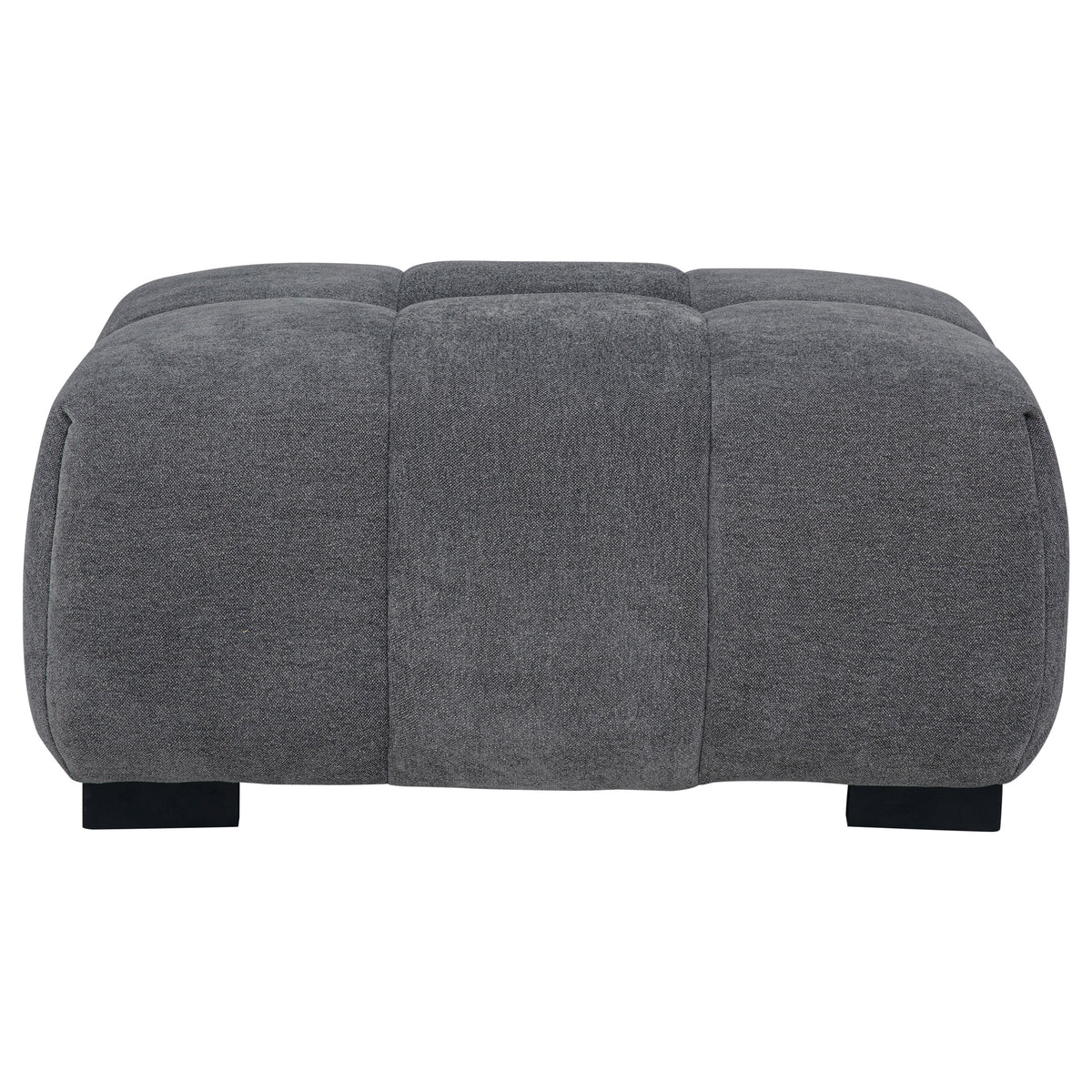 Octavia Tufted Upholstered Rectangular Ottoman - Charcoal Grey