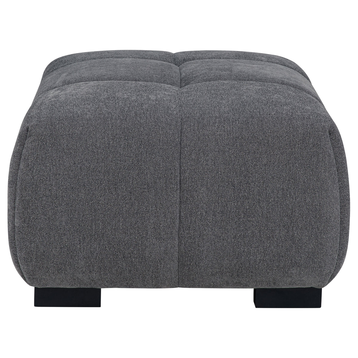 Octavia Tufted Upholstered Rectangular Ottoman - Charcoal Grey