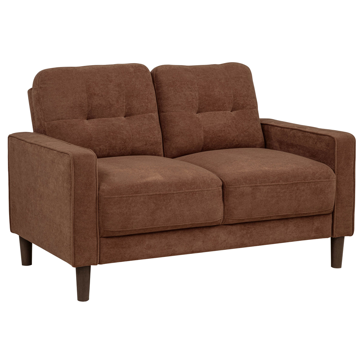 Bowen II Fabric Upholstered Track Arm Loveseat - Rust