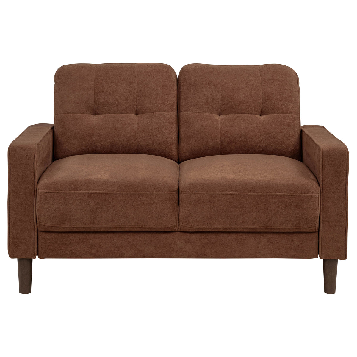 Bowen II Fabric Upholstered Track Arm Loveseat - Rust