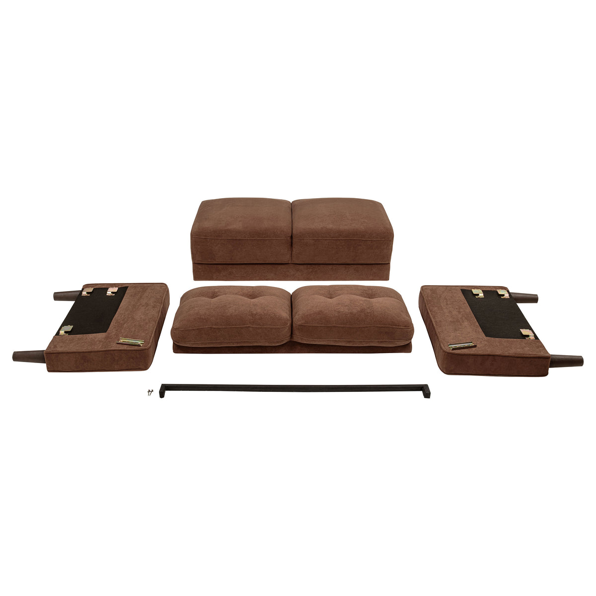 Bowen II Fabric Upholstered Track Arm Loveseat - Rust