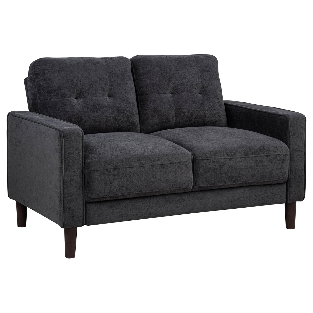 Bowen II Fabric Upholstered Track Arm Loveseat - Steel Grey