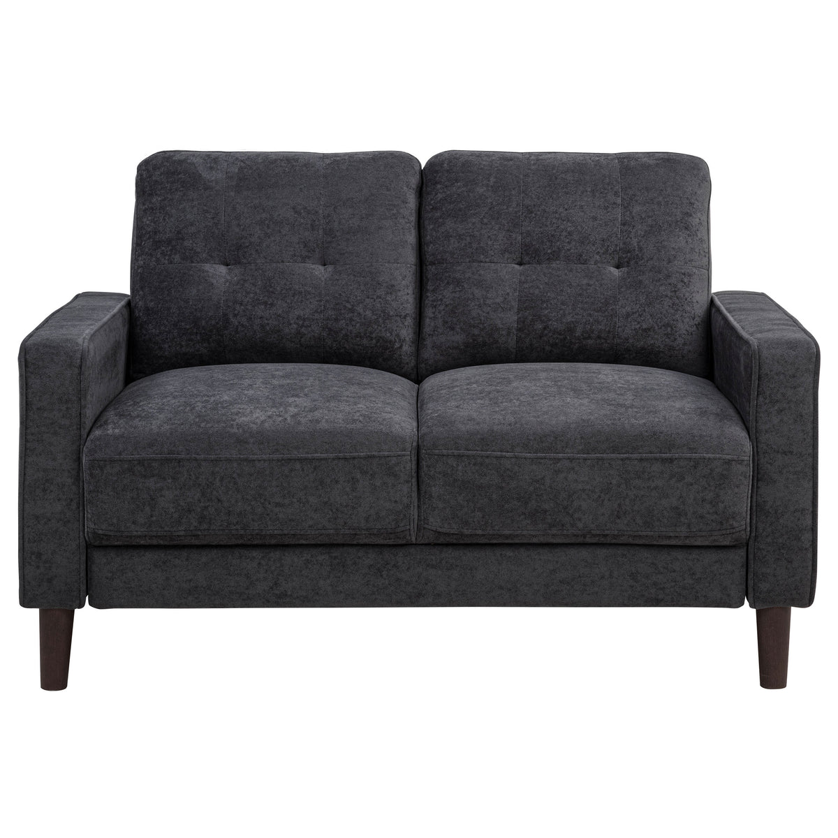Bowen II Fabric Upholstered Track Arm Loveseat - Steel Grey