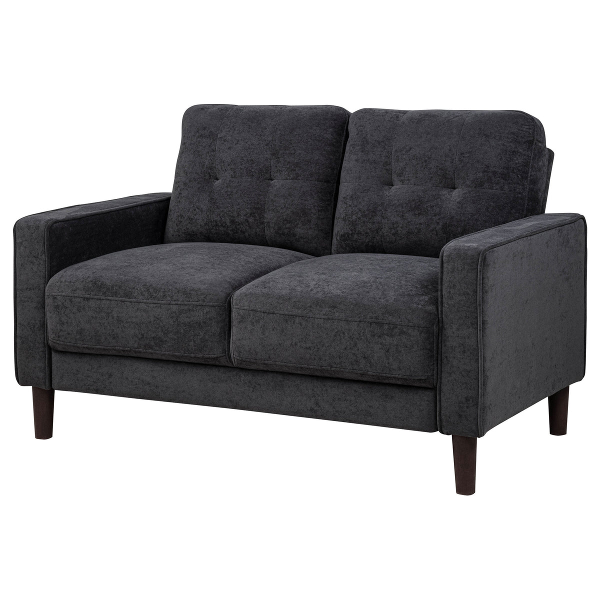 Bowen II Fabric Upholstered Track Arm Loveseat - Steel Grey