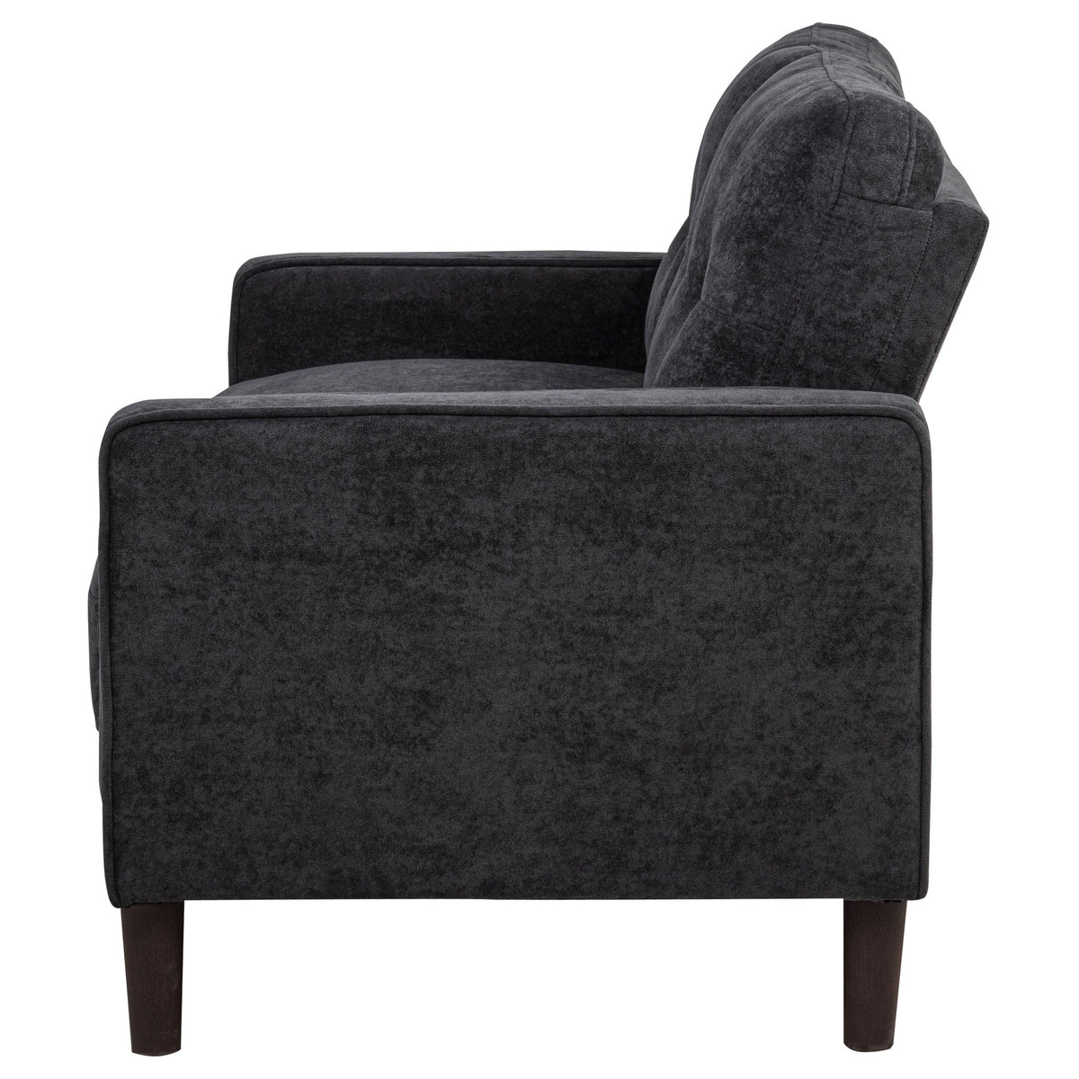 Bowen II Fabric Upholstered Track Arm Loveseat - Steel Grey