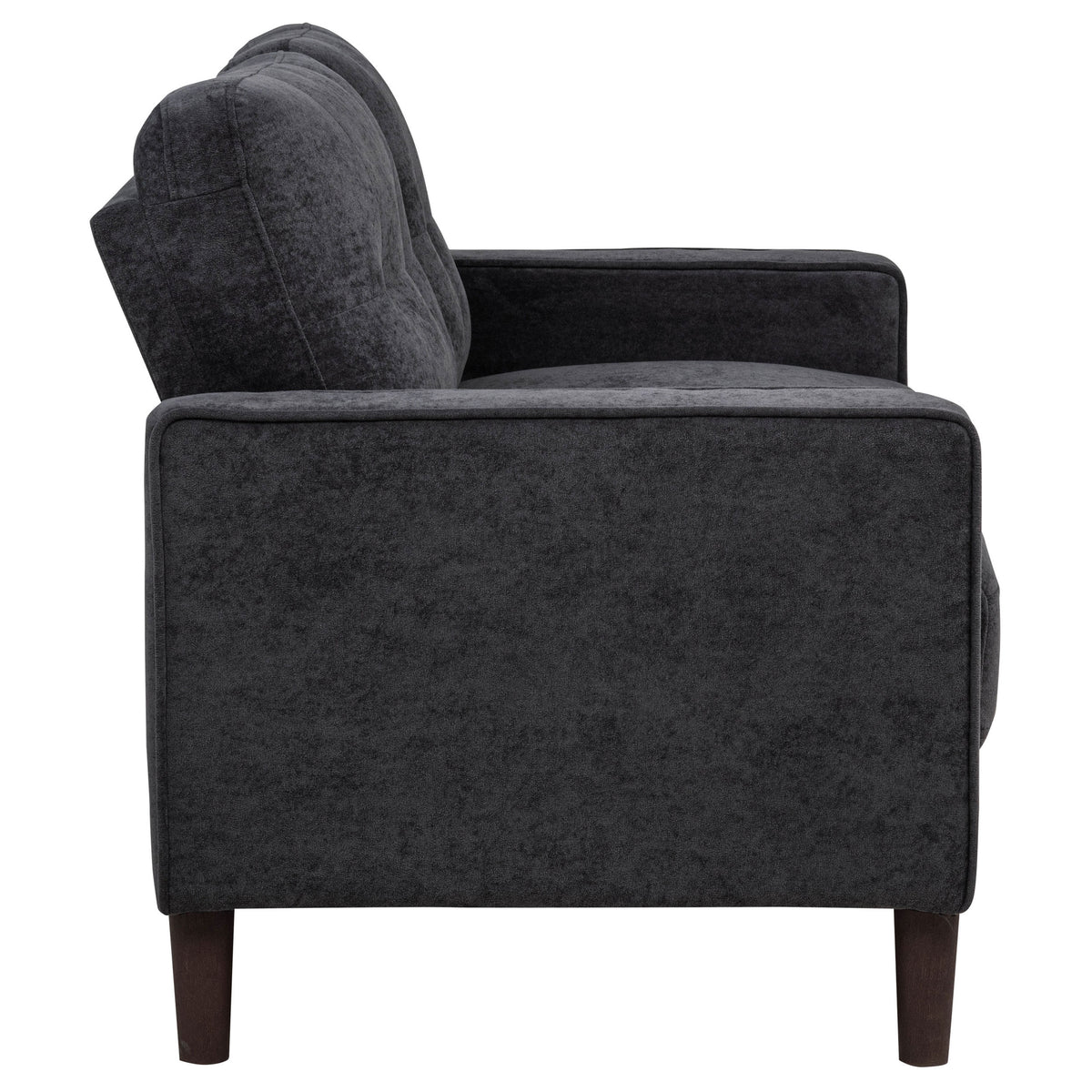 Bowen II Fabric Upholstered Track Arm Loveseat - Steel Grey