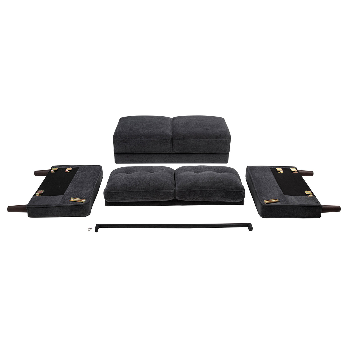 Bowen II Fabric Upholstered Track Arm Loveseat - Steel Grey