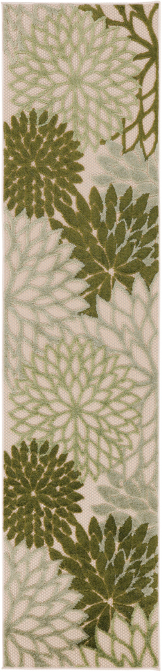 Aloha ALH05 Ivory Green Rug - Runner