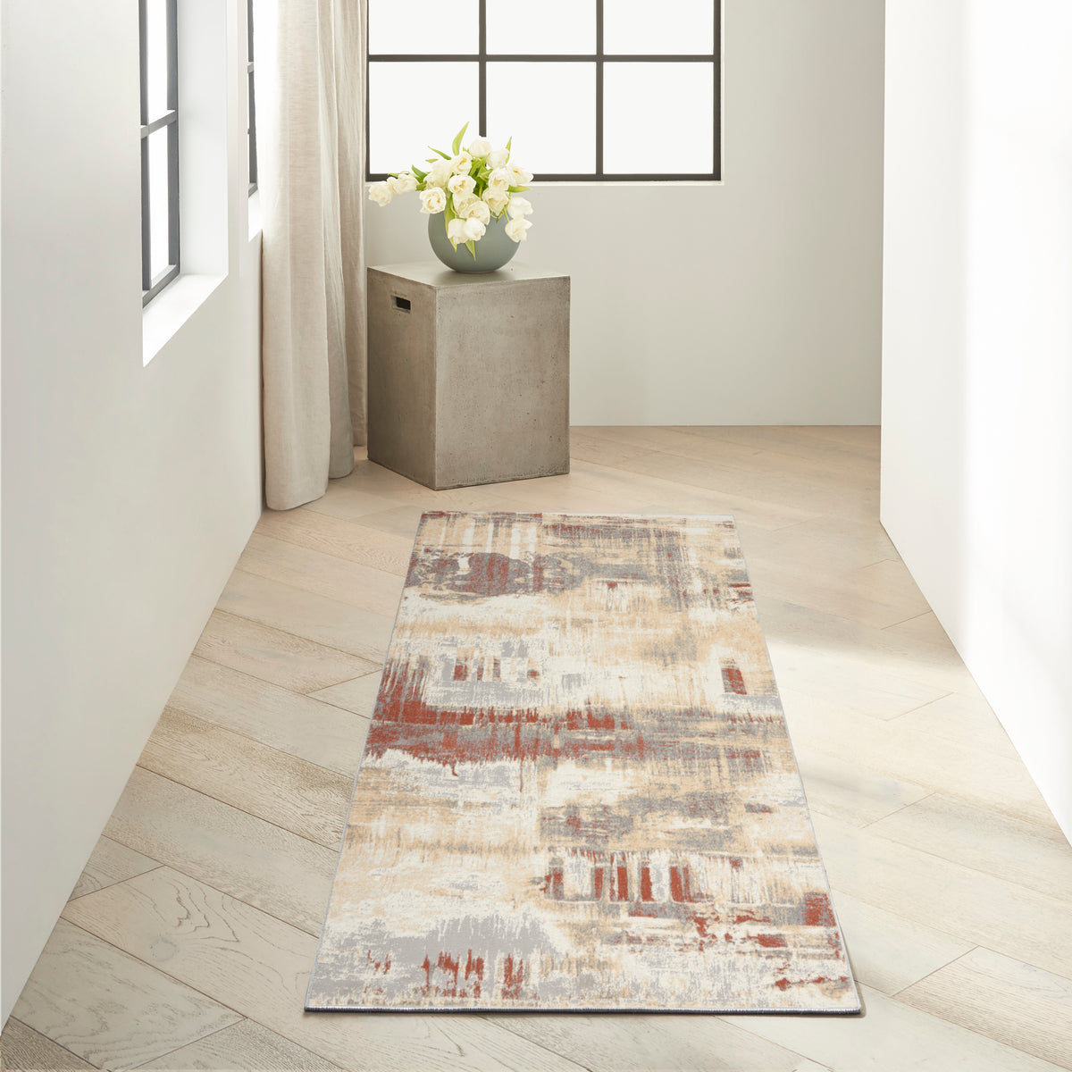 CK005 Enchanting ECH02 Grey Rust Rug - room scene