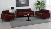Ruth 3-piece Fabric Upholstered Track Arm Sofa - Rust
