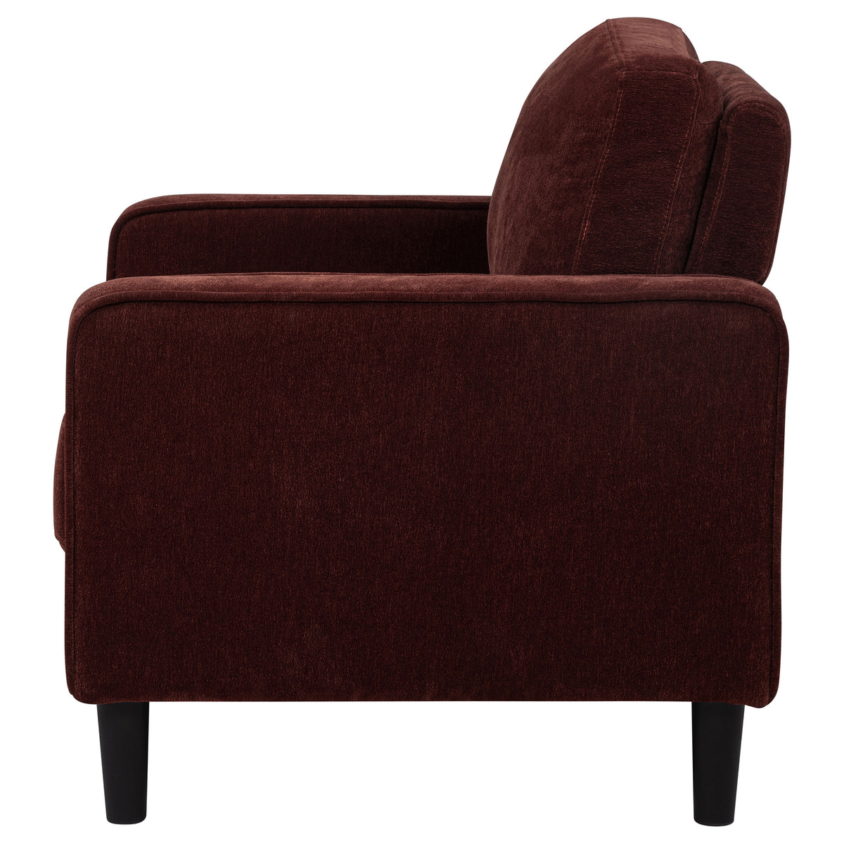Ruth Fabric Upholstered Track Arm Accent Chair - Rust