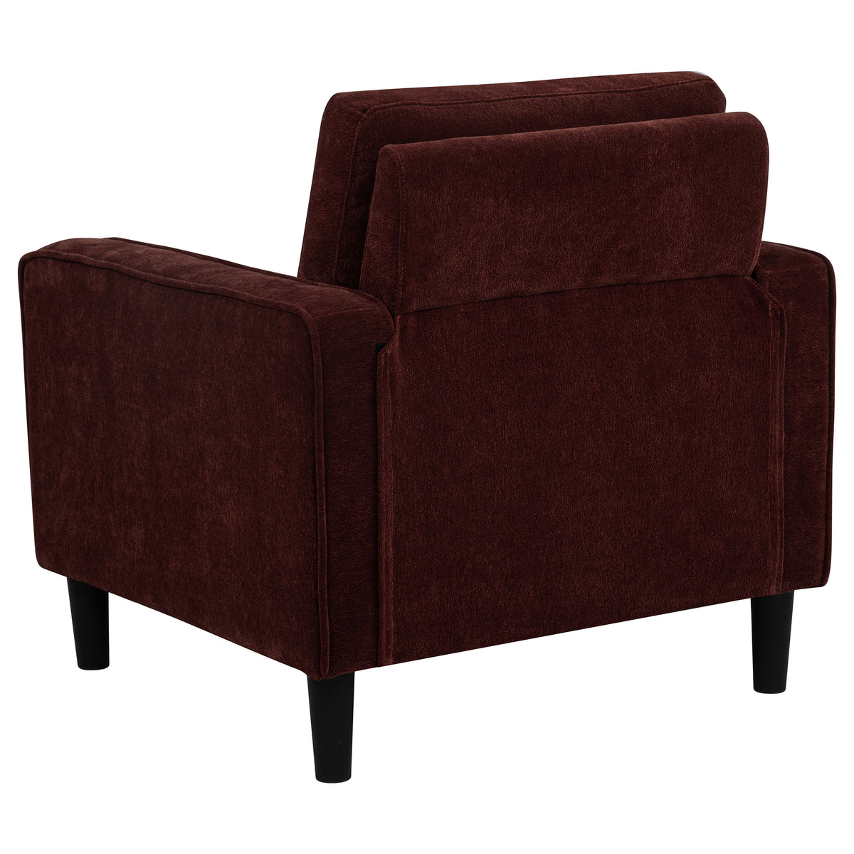 Ruth Fabric Upholstered Track Arm Accent Chair - Rust