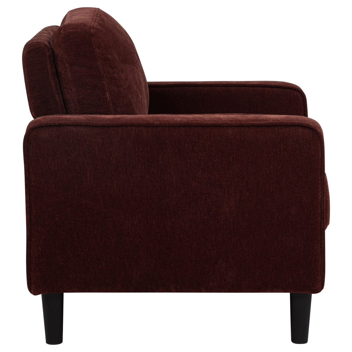 Ruth Fabric Upholstered Track Arm Accent Chair - Rust