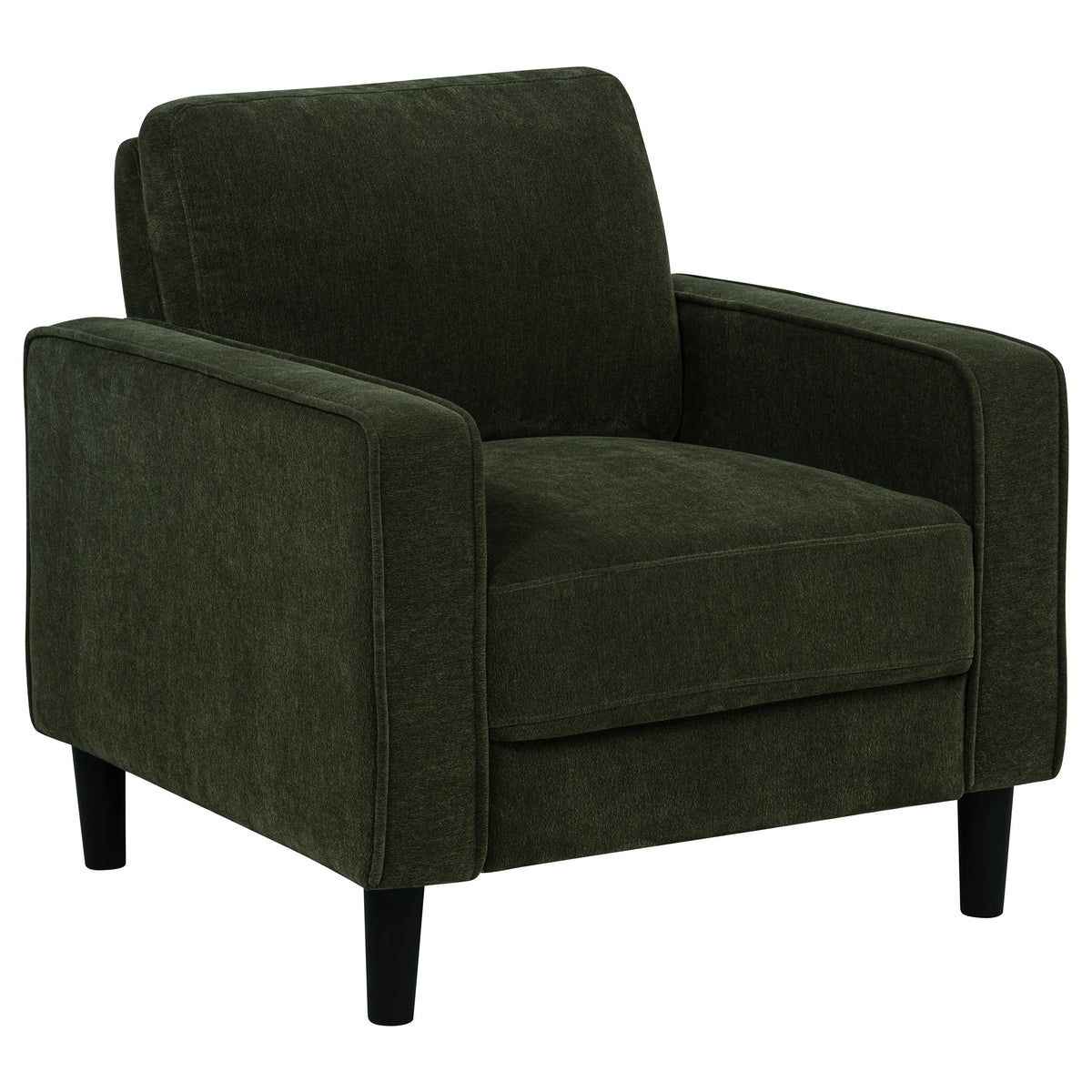 Ruth Fabric Upholstered Track Arm Accent Chair - Matcha