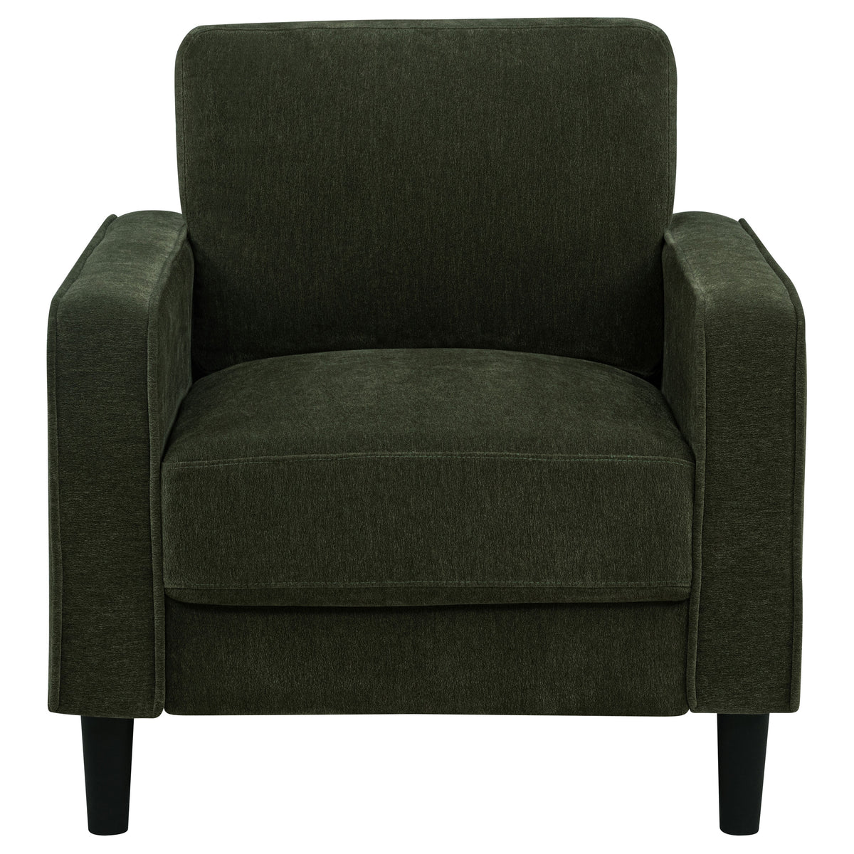 Ruth Fabric Upholstered Track Arm Accent Chair - Matcha