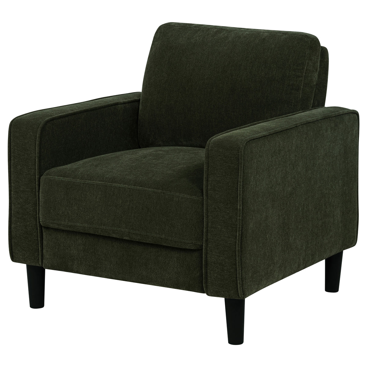 Ruth Fabric Upholstered Track Arm Accent Chair - Matcha