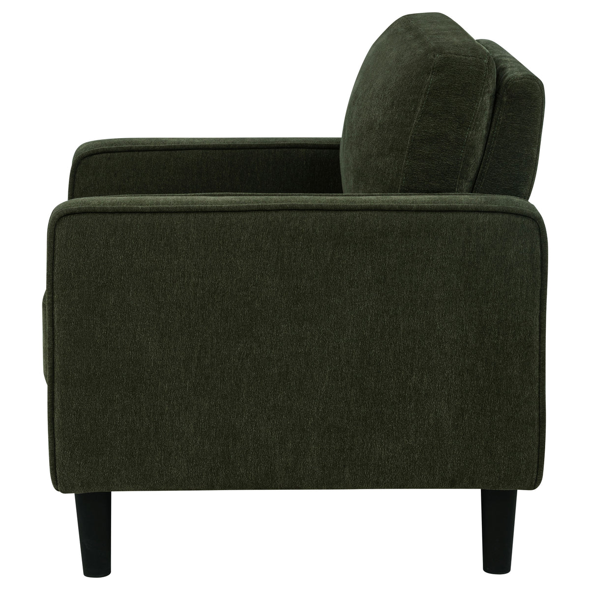 Ruth Fabric Upholstered Track Arm Accent Chair - Matcha