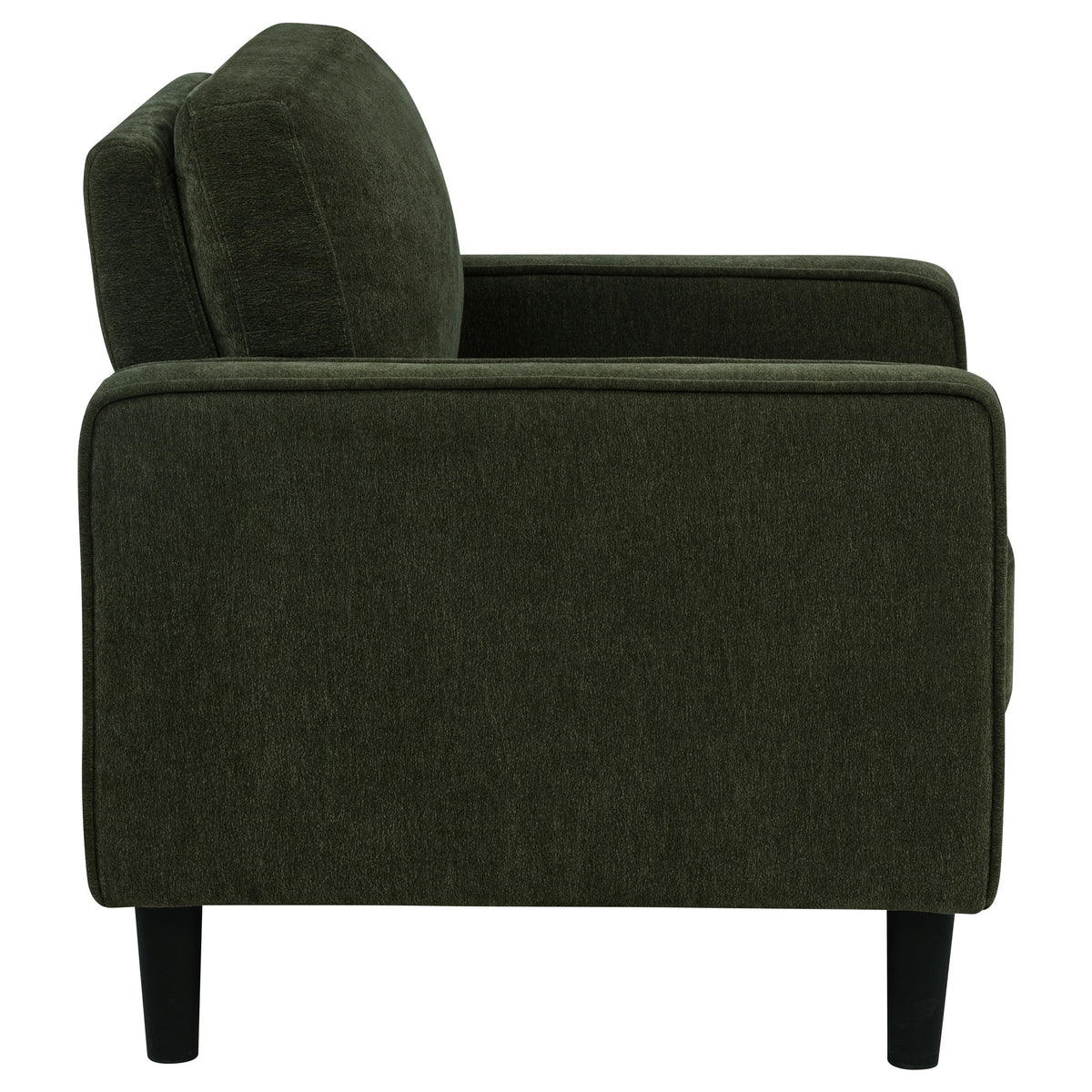 Ruth Fabric Upholstered Track Arm Accent Chair - Matcha