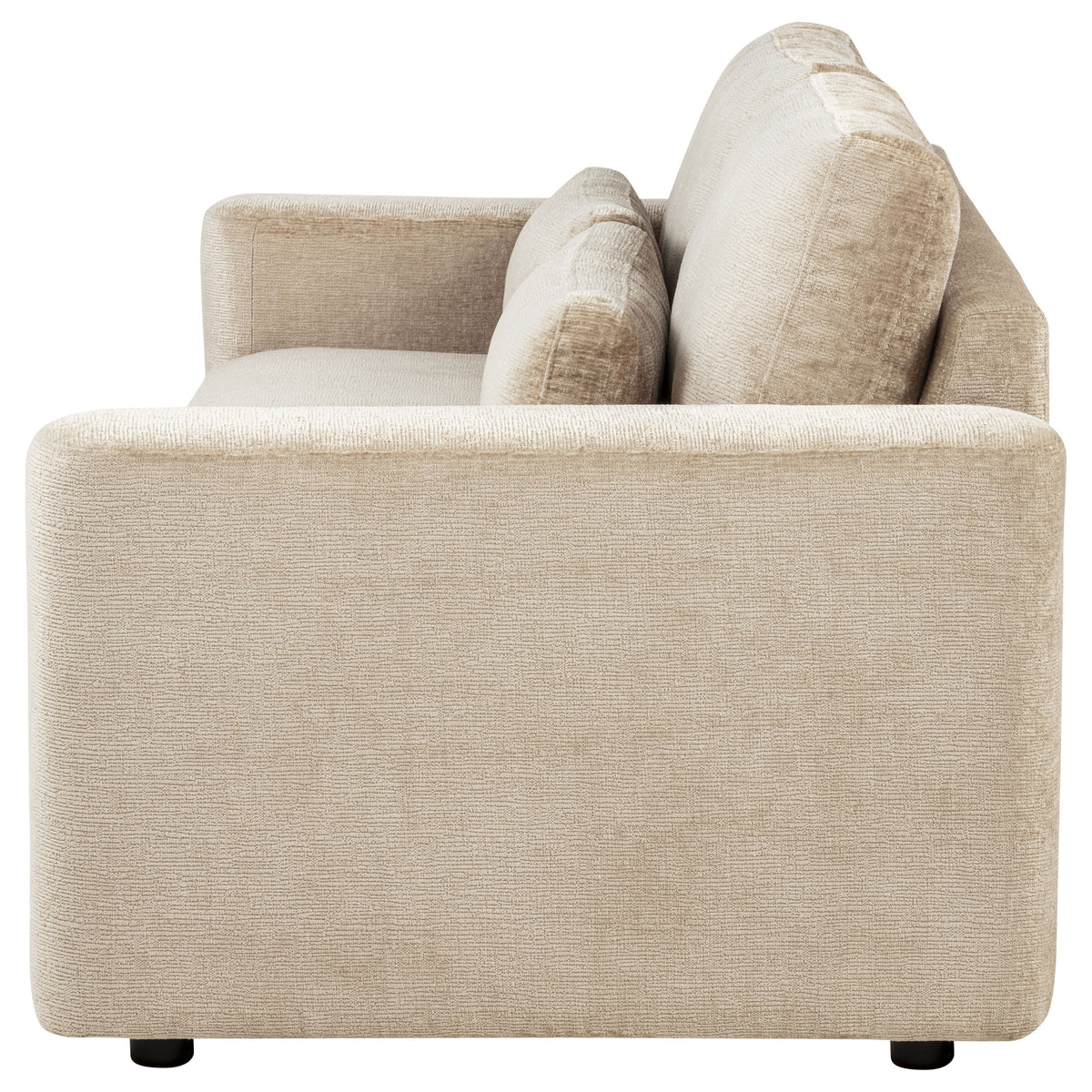 Amador Chenille Upholstered Track Arm Sofa - Camel