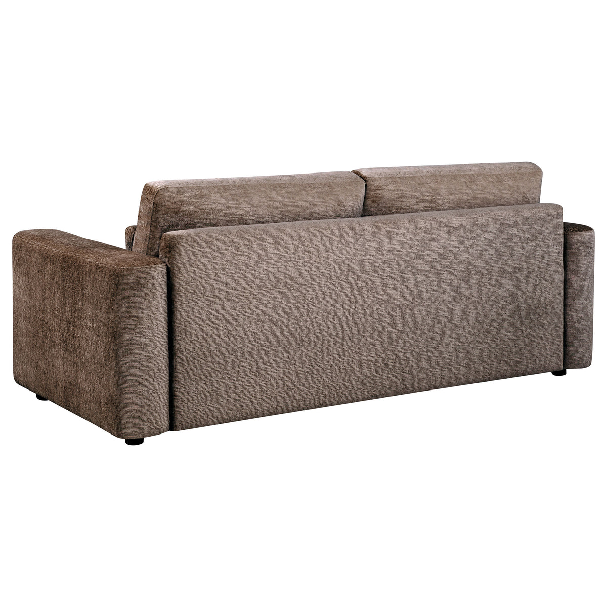 Amador Chenille Upholstered Track Arm Sofa - Chocolate