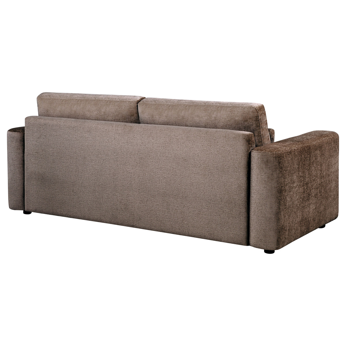 Amador Chenille Upholstered Track Arm Sofa - Chocolate