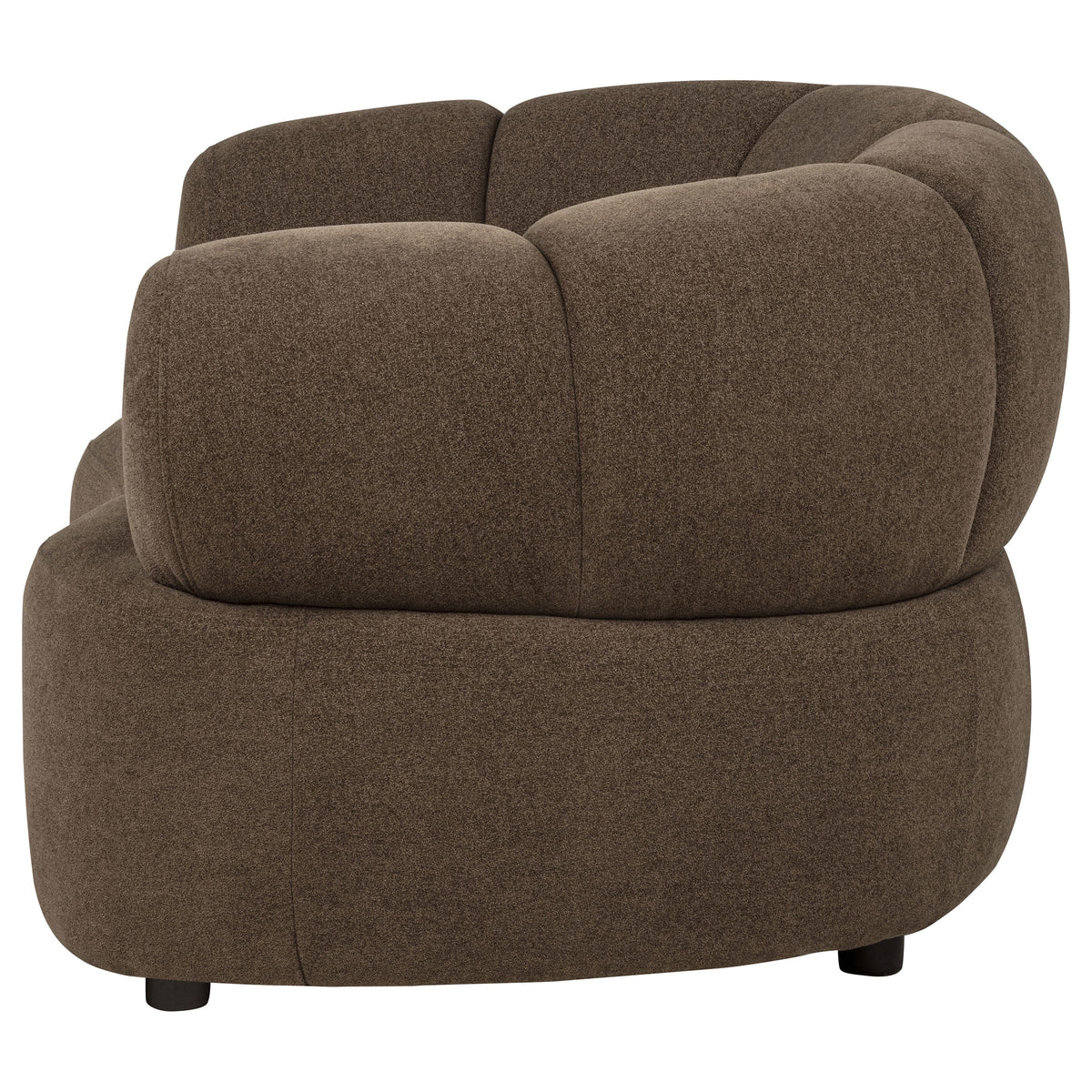 Casarin Fabric Channel-Back Accent Chair Brown