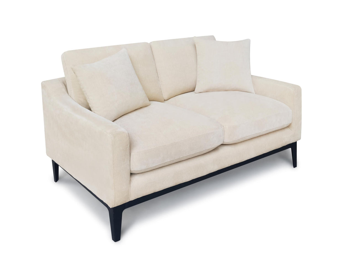Duarte Transitional Upholstered Loveseat with Reversible Cushions - Latte