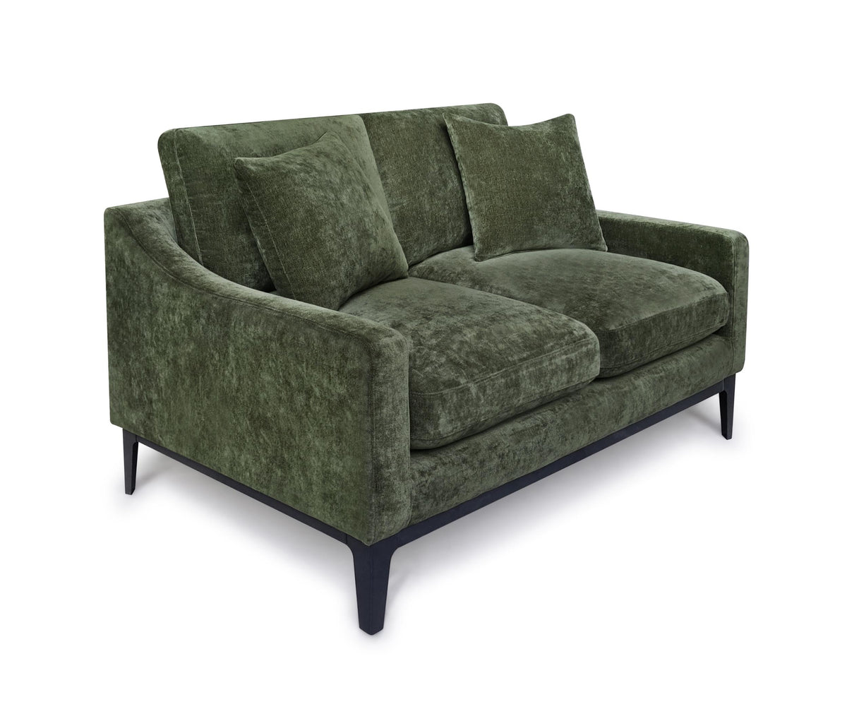 Duarte Transitional Upholstered Loveseat with Reversible Cushions - Dark Moss