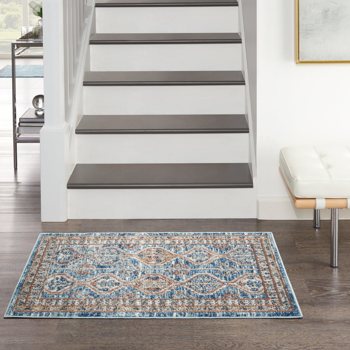 Quarry QUA15 Blue Multicolor Rug - room scene