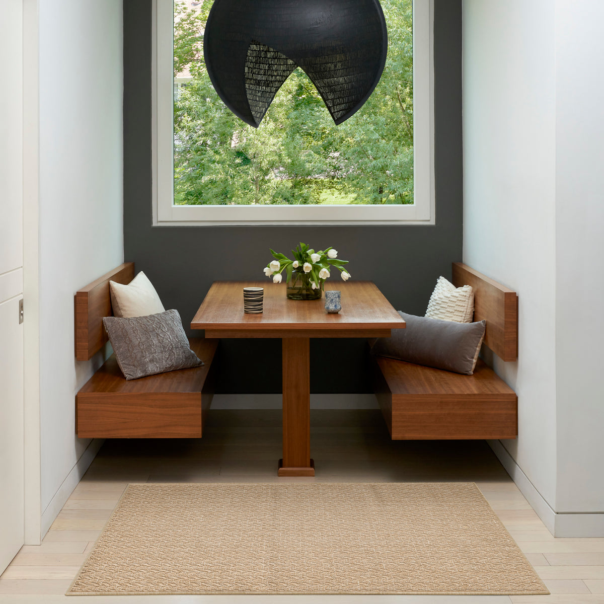 Tulum TLM02 Taupe Rug - room scene