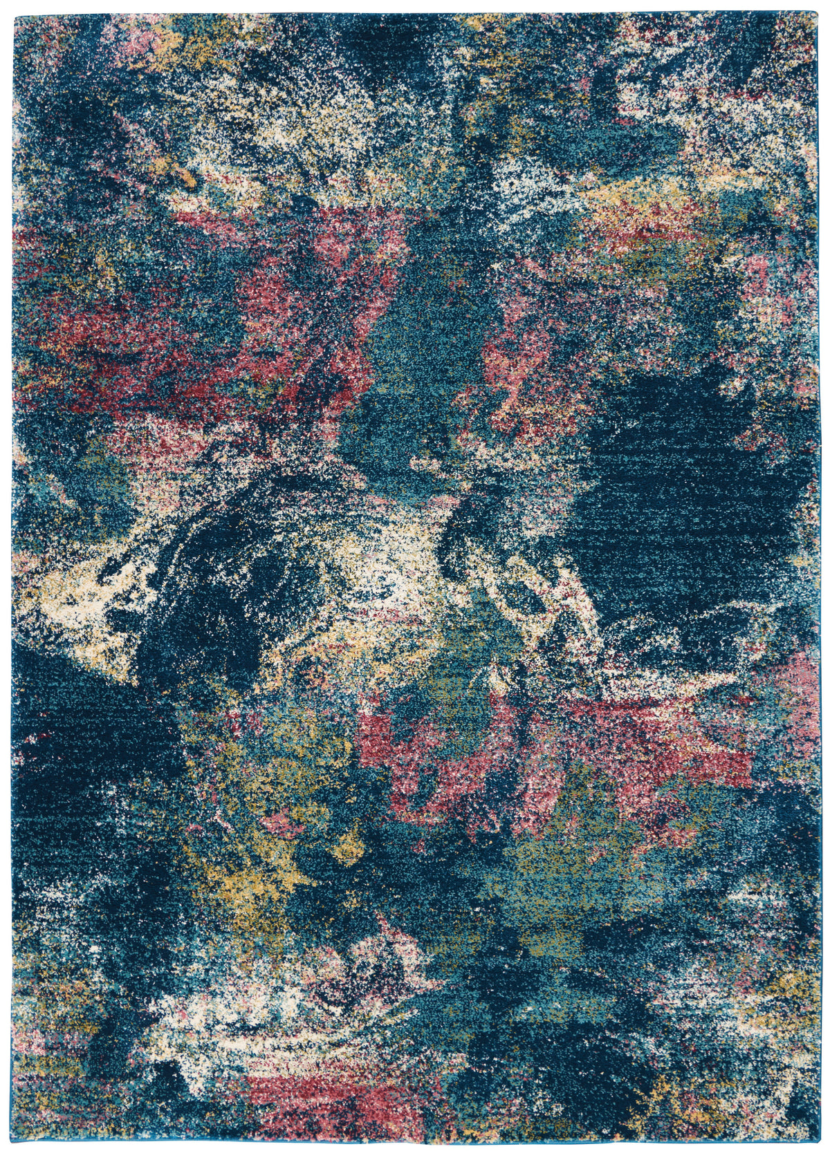 Fusion FSS17 Blue Multicolor Rug - Rectangle